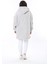 Kadın Büyük Beden Gri Kapşonlu Peluş Sweatshirt 65N38573 5