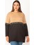 Kadın Camel Baskı ve Cep Detaylı Renk Kombinli Sweatshirt 65N28014 2