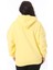 Kadın Büyük Beden Sarı 3 Iplik Içi Şardonlu Kanguru Cepli Kapşonlu Sweatshirt 65N38607 2