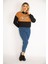 Kadın Taba Içi Şardonlu 3 Iplik Yaka Fermuarlı Iki Renkli Sweatshirt 65N35066 3