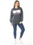 Kadın Büyük Beden Füme Dijital Baskılı Sweatshirt 65N37159 5