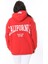 Kadın Büyük Beden Kırmızı Içi Şardonlu Kapşonlu Arka Baskılı Sweatshirt 65N38614 5