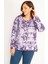 Kadın Mor Batik Baskılı Sweatshirt 65N34770 2
