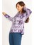 Kadın Mor Batik Baskılı Sweatshirt 65N34770 4
