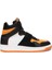 Erkek Siyah Turuncu Beyaz Hakiki Deri Sneaker Bot 3K1SB75175 1