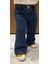 Ispanyol Paça Denim Çocuk Koyu Mavi Kot Pantolon 1
