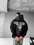 Erkek Oversize Raven Baskılı Premium Kapüşonlu Sweatshirt Siyah 1