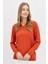 Polo Yaka Basıc Turuncu Kadın Kazak 23026-PY-2K5 4