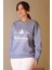 Bisiklet Yaka Mavi Kadın Sweatshirt W0011203-2K5 1
