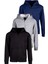 Çocuk Unisex Pamuklu Kapüşonlu Fermuarlı Sweatshirt 3'lü Set 2