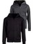 Çocuk Unisex Pamuklu Kapüşonlu Fermuarlı Sweatshirt 2'li Set 2