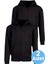 Çocuk Unisex Pamuklu Kapüşonlu Fermuarlı Sweatshirt 2'li Set 1