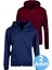 Çocuk Unisex Pamuklu Kapüşonlu Fermuarlı Sweatshirt 2'li Set 5