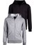 Çocuk Unisex Pamuklu Kapüşonlu Fermuarlı Sweatshirt 2'li Set 2