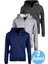 Çocuk Unisex Pamuklu Kapüşonlu Fermuarlı Sweatshirt 3'lü Set 1