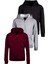 Çocuk Unisex Pamuklu Kapüşonlu Fermuarlı Sweatshirt 3'lü Set 2