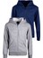 Çocuk Unisex Pamuklu Kapüşonlu Fermuarlı Sweatshirt 2'li Set 2