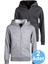 Çocuk Unisex Pamuklu Kapüşonlu Fermuarlı Sweatshirt 2'li Set 1