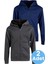 Çocuk Unisex Pamuklu Kapüşonlu Fermuarlı Sweatshirt 2'li Set 5