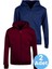 Çocuk Unisex Pamuklu Kapüşonlu Fermuarlı Sweatshirt 2'li Set 5