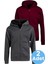 Çocuk Unisex Pamuklu Kapüşonlu Fermuarlı Sweatshirt 2'li Set 5