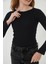 Kadın 3'lü Bisiklet Yaka Uzun Kollu Fitilli Bluz Set 2