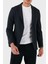 Streç Yün Karışımlı Slim Fit Yırtmaçlı Apaş Yaka Nefes Alabilen Blazer Ceket Erkek Ceket 50535038 404 4