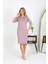 Pamuk Ev Elbisesi Tunik Gecelik Pudra 13132 1