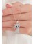 925 Ayar Gümüş Kedi Beyaz ve Lacivert Zirkon Taşlı Kedi Cat Kolye 2