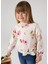 Kız Çocuk Çiçekli Sweatshirt Krem 2