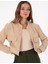 Kadın Bej Crop Top Ceket 50290807-VR011 3