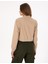 Kadın Bej Crop Top Ceket 50290807-VR011 5