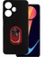 Infinix Hot 30 Kılıf Kamera Korumalı Yüzüklü Kickstand Mat Kapak 1