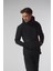 Siyah,şardonlu,kapüşonlu Sabitlenen Boğazlı Erkek Üst 1