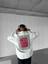 Erkek Oversize Desen Yamalı Sweatshirt Gri 3