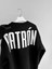 Erkek Oversize Patrón Baskılı Premium Sweatshirt Siyah 4