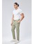 Erkek Beli Bağcıklı Yandan Cepli Yeşil Jogger Pantolon 2