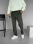 Erkek Baggy Fit Beli Lastikli Rahat Pantolon Haki 3