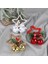 Noel Beş Köşeli Yıldız Çan Aksesuarları Kolye Dıy Noel Ağacı Kolye Yay Çan Kabine Pencere Sahne (Yurt Dışından) 2