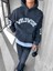 Erkek Wrld Wide Baskılı Oversize Hoodie Füme 1