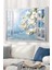 Pencere ve Beyaz Çiçekler | Manzara Temalı Cam Tablo | 50 x 70 cm 1