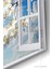 Pencere ve Beyaz Çiçekler | Manzara Temalı Cam Tablo | 50 x 70 cm 3