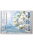Pencere ve Beyaz Çiçekler | Manzara Temalı Cam Tablo | 50 x 70 cm 4
