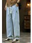 Reax Streetwear Beli Lastikli Ipli Düz Paça Rahat Kesim Erkek Jean Pantolon 1
