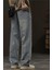 Reax Streetwear Beli Lastikli Ipli Düz Paça Rahat Kesim Erkek Jean Pantolon 3