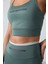 Mint Yeşili Polyester Esnek Standart Fit Performans Kadın Tayt Takım - 95333 3