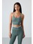 Mint Yeşili Polyester Esnek Standart Fit Performans Kadın Tayt Takım - 95333 5