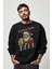 Siyah Sweat Happy New Beer Yeni Yıl Noel Merry Christmas Yılbaşı Sweet Bisiklet Yaka Sweatshirt 1
