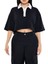 F21 Polo Yaka Detaylı Crop Tişört 1
