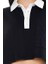 F21 Polo Yaka Detaylı Crop Tişört 3